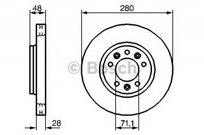 BOSCH 0986479266 -  Тормозной диск