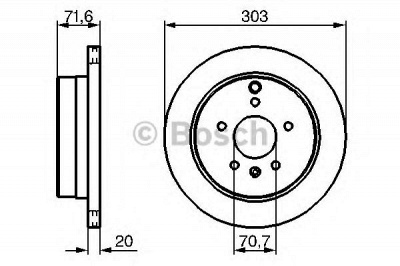 BOSCH 0986479268 -  Тормозной диск