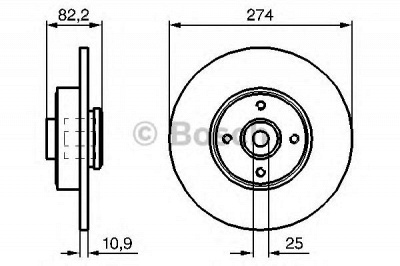 BOSCH 0986479270 -  Тормозной диск
