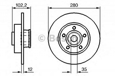 BOSCH 0986479271 -  Тормозной диск