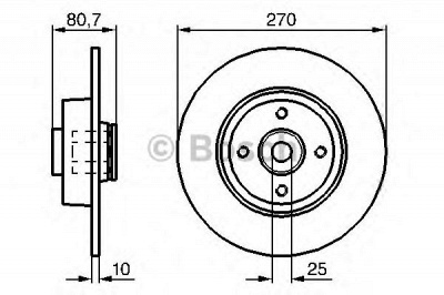BOSCH 0986479274 -  Тормозной диск