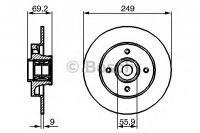 BOSCH 0986479275 -  Тормозной диск
