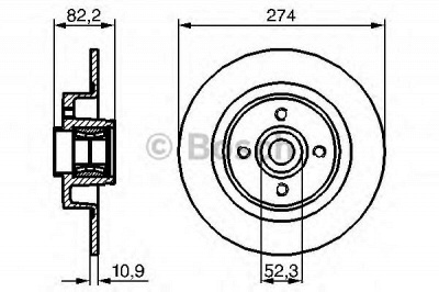 BOSCH 0986479277 -  Тормозной диск