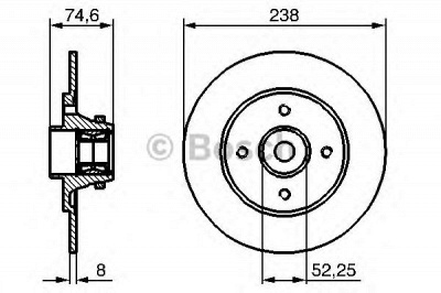 BOSCH 0986479281 -  Тормозной диск