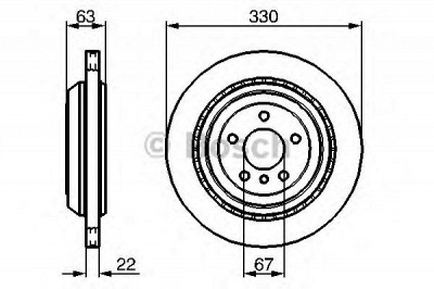 BOSCH 0986479285 -  Тормозной диск