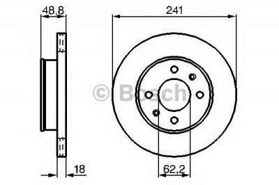 BOSCH 0986479286 -  Тормозной диск