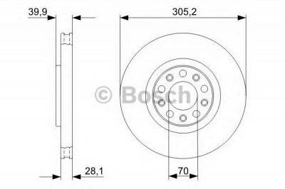 BOSCH 0986479291 -  Тормозной диск