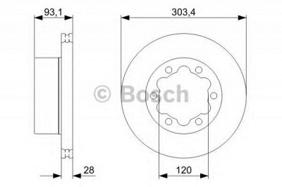 BOSCH 0986479296 -  Тормозной диск