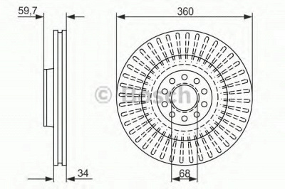 BOSCH 0986479302 -  Тормозной диск