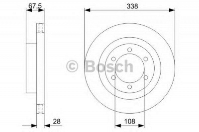 BOSCH 0986479304 -  Тормозной диск