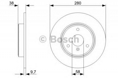 BOSCH 0986479305 -  Тормозной диск