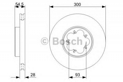BOSCH 0986479307 -  Тормозной диск