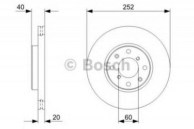 BOSCH 0986479308 -  Тормозной диск