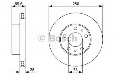 BOSCH 0986479313 -  Тормозной диск