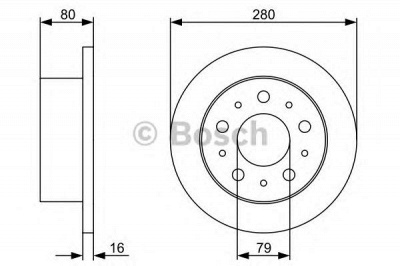 BOSCH 0986479316 -  Тормозной диск