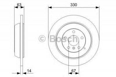 BOSCH 0986479330 -  Тормозной диск