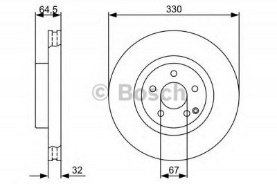 BOSCH 0986479332 -  Тормозной диск