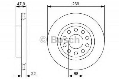 BOSCH 0986479366 -  Тормозной диск