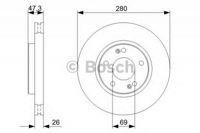 BOSCH 0986479368 -  Тормозной диск