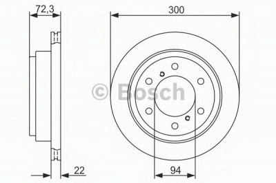 BOSCH 0986479373 -  Тормозной диск