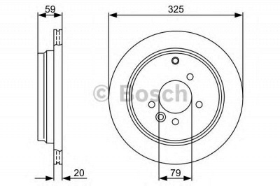 BOSCH 0986479375 -  Тормозной диск