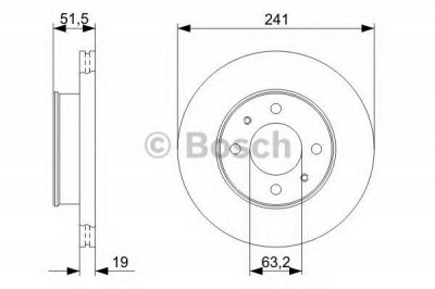 BOSCH 0986479377 -  Тормозной диск