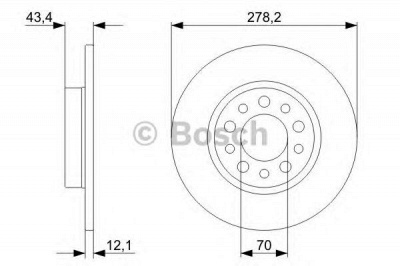 BOSCH 0986479378 -  Тормозной диск