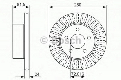BOSCH 0986479386 -  Тормозной диск