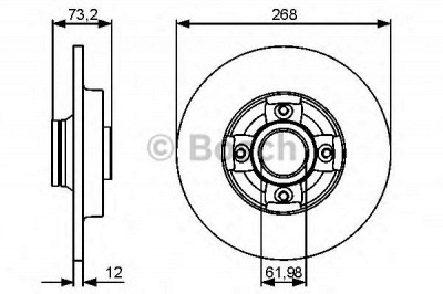 BOSCH 0986479387 -  Тормозной диск