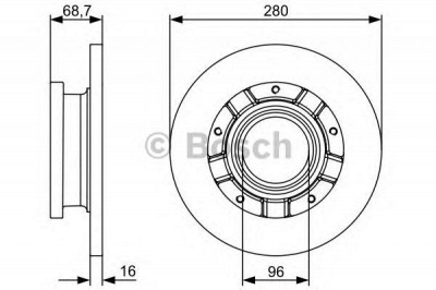 BOSCH 0986479389 -  Тормозной диск