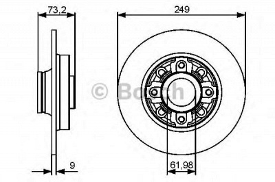 BOSCH 0986479400 -  Тормозной диск