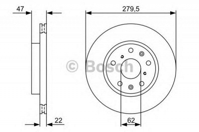 BOSCH 0986479403 -  Тормозной диск