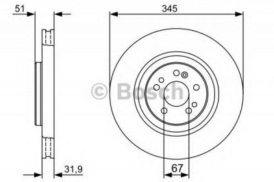 BOSCH 0986479405 -  Тормозной диск