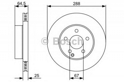 BOSCH 0986479406 -  Тормозной диск