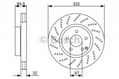 BOSCH 0986479408 -  Тормозной диск