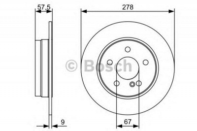BOSCH 0986479409 -  Тормозной диск