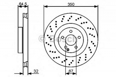 BOSCH 0986479412 -  Тормозной диск