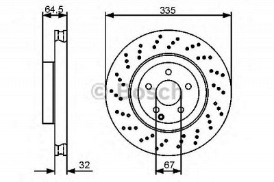 BOSCH 0986479413 -  Тормозной диск