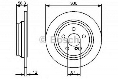 BOSCH 0986479414 -  Тормозной диск