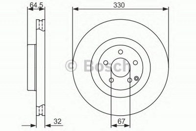 BOSCH 0986479415 -  Тормозной диск