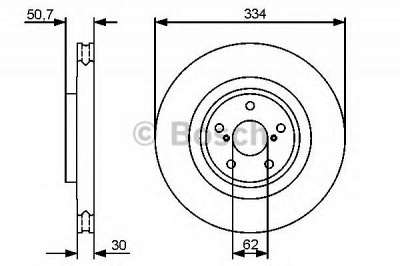 BOSCH 0986479433 -  Тормозной диск
