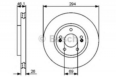 BOSCH 0986479434 -  Тормозной диск