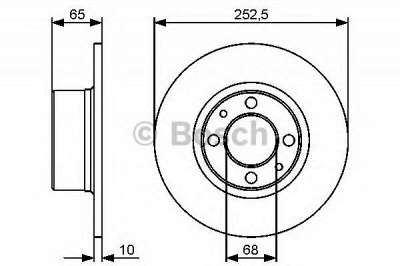 BOSCH 0986479435 -  Тормозной диск