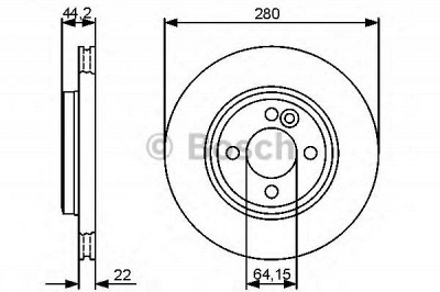 BOSCH 0986479437 -  Тормозной диск