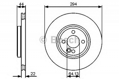 BOSCH 0986479438 -  Тормозной диск