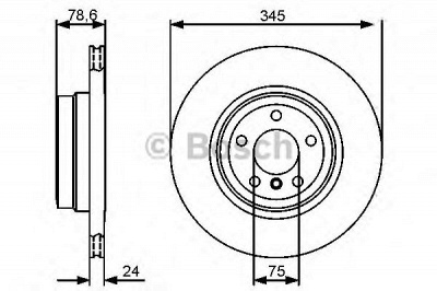 BOSCH 0986479443 -  Тормозной диск