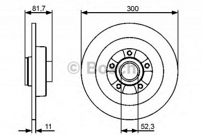 BOSCH 0986479446 -  Тормозной диск