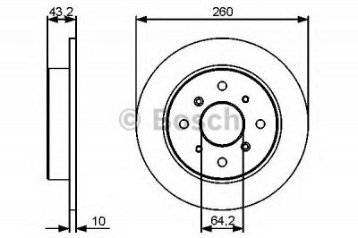 BOSCH 0986479447 -  Тормозной диск