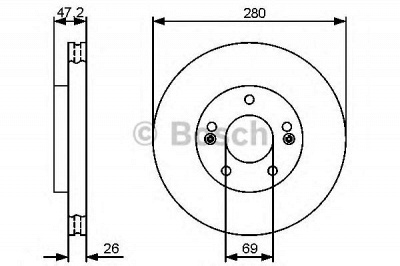 BOSCH 0986479460 -  Тормозной диск
