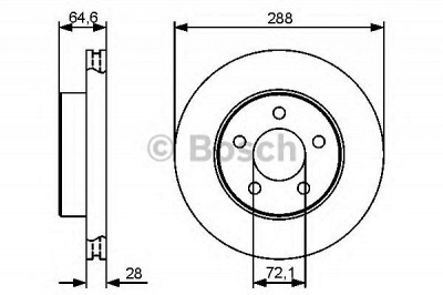 BOSCH 0986479461 -  Тормозной диск